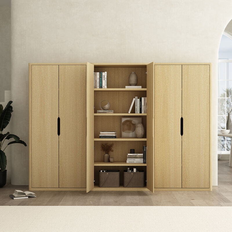 Rivington Neutral Bookcase Cabinet (Set of 3)