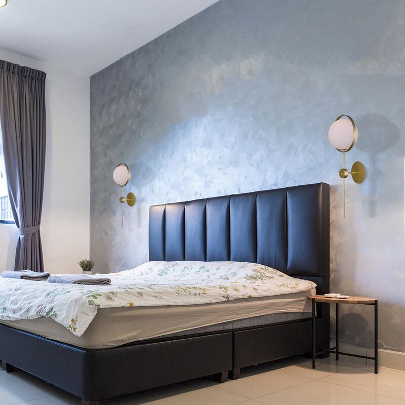 CWI Lighting Da Vinci 1 Light Wall Light With Brass Finish