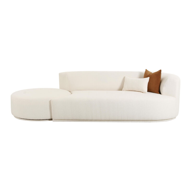 Fickle Cream Boucle 2-Piece Chaise Modular RAF Sofa image number 2