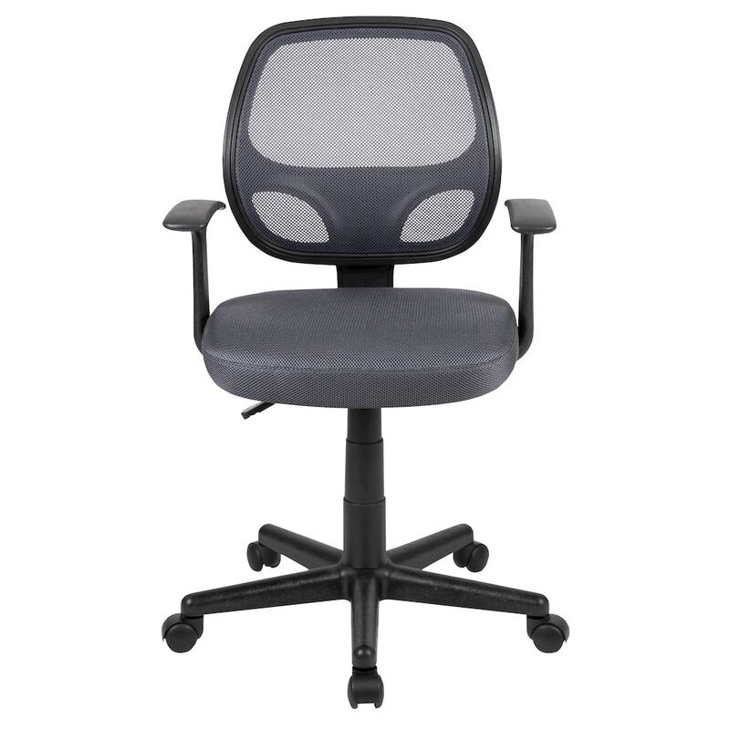 Flash Furniture Fundamentals Mid-Back Black Mesh Swivel Ergonomic Task Office Chair with Arms image number 6