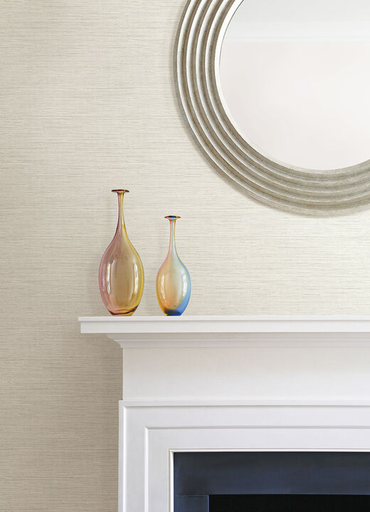 Agave Light Grey Faux Grasscloth Wallpaper (Set of 2)