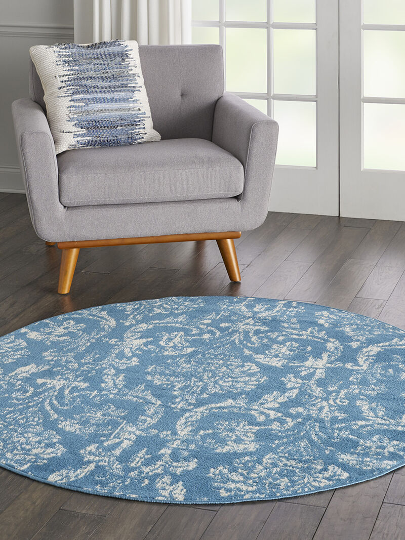 Jubilant JUB09 Blue 5'3" x Round Rug