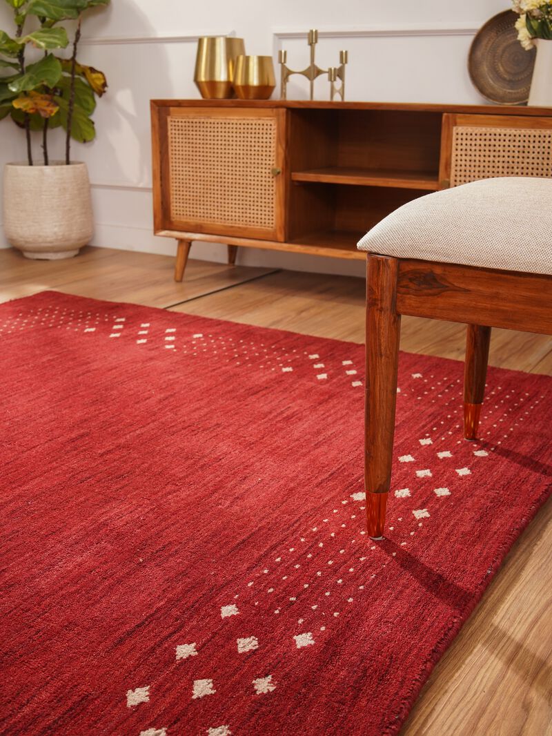RUGSOTIC CARPETS HAND KNOTTED LOOM WOOL ECO-FRIENDLY AREA RUGS  - Contemporary Modern Design, High Pile Handmade Anti Skid Area Rugs for Living Room, Bed Room (L00530) image number 2