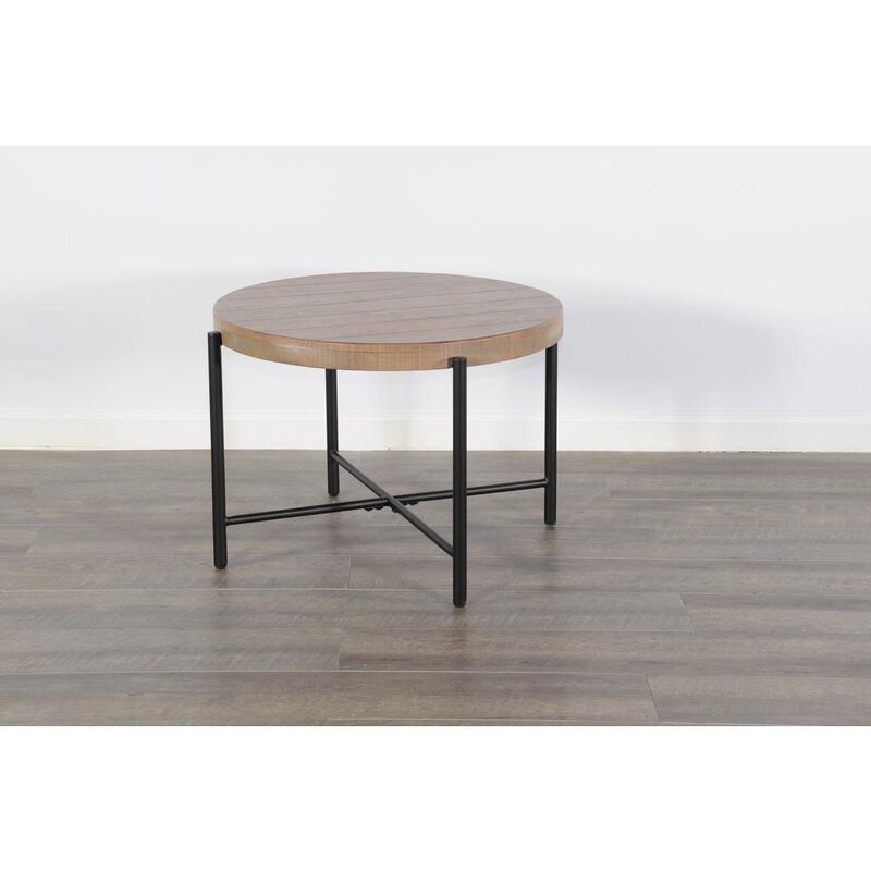 Sunny Designs Round 28 Distressed End Table