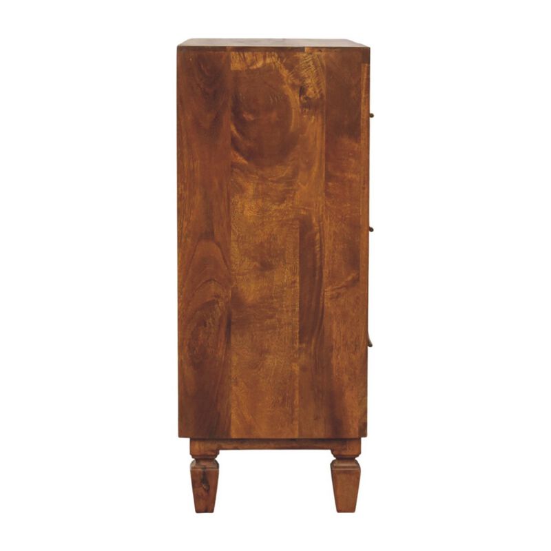 Artisan Furniture Solid Wood Cadiz Carved Chest, Brown image number 7