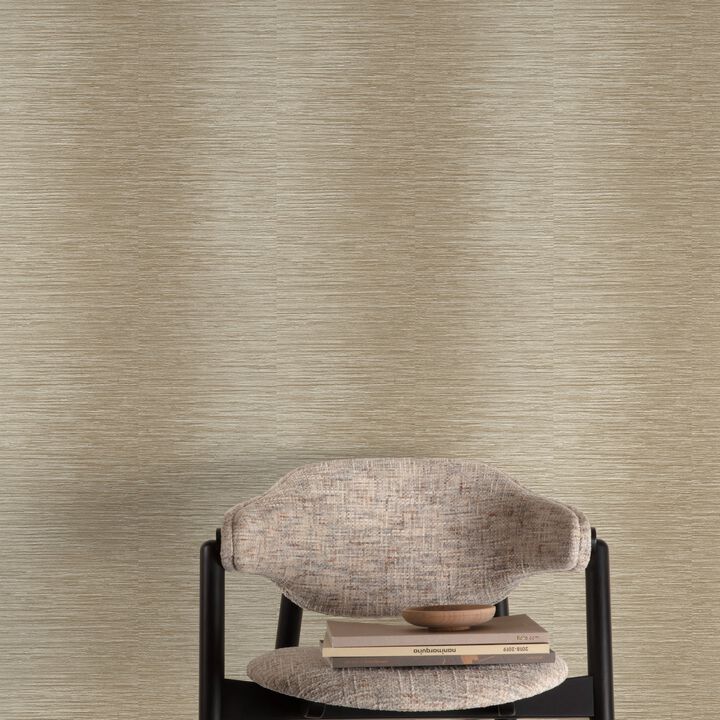 Textured Vibes Irregular Stripes Brown Wallpaper A77904