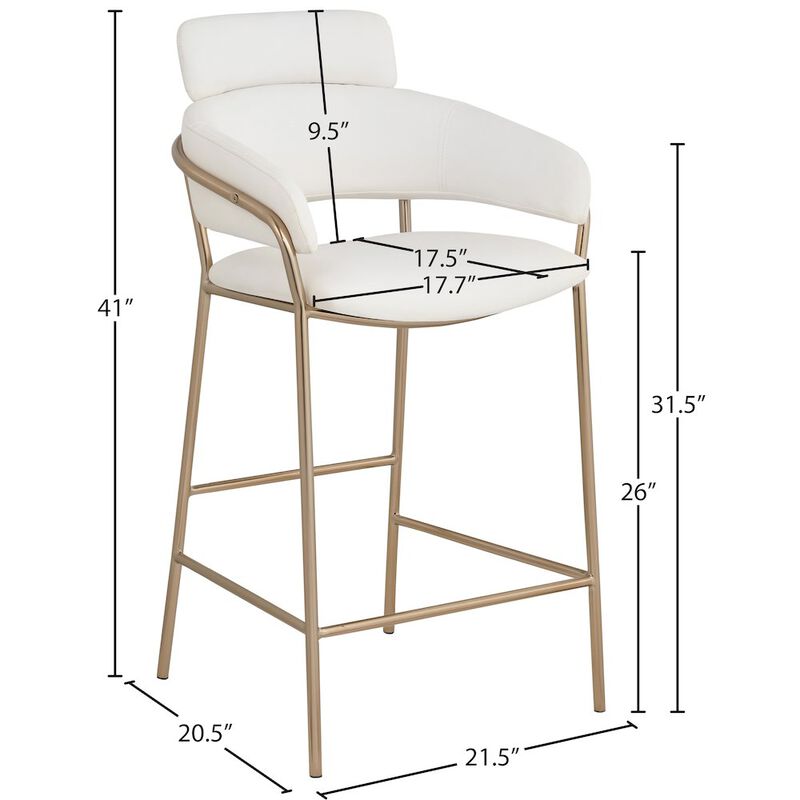 Meridian Furniture Yara Velvet Counter Stool