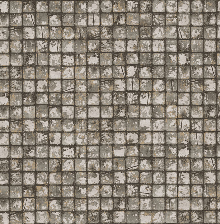 Kingsley Grey Tiled Wallpaper (Set of 2)