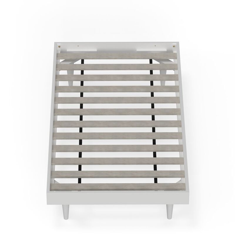 Comfort Pointe Sachse Twin Solid Wood Platform Bed Frame White