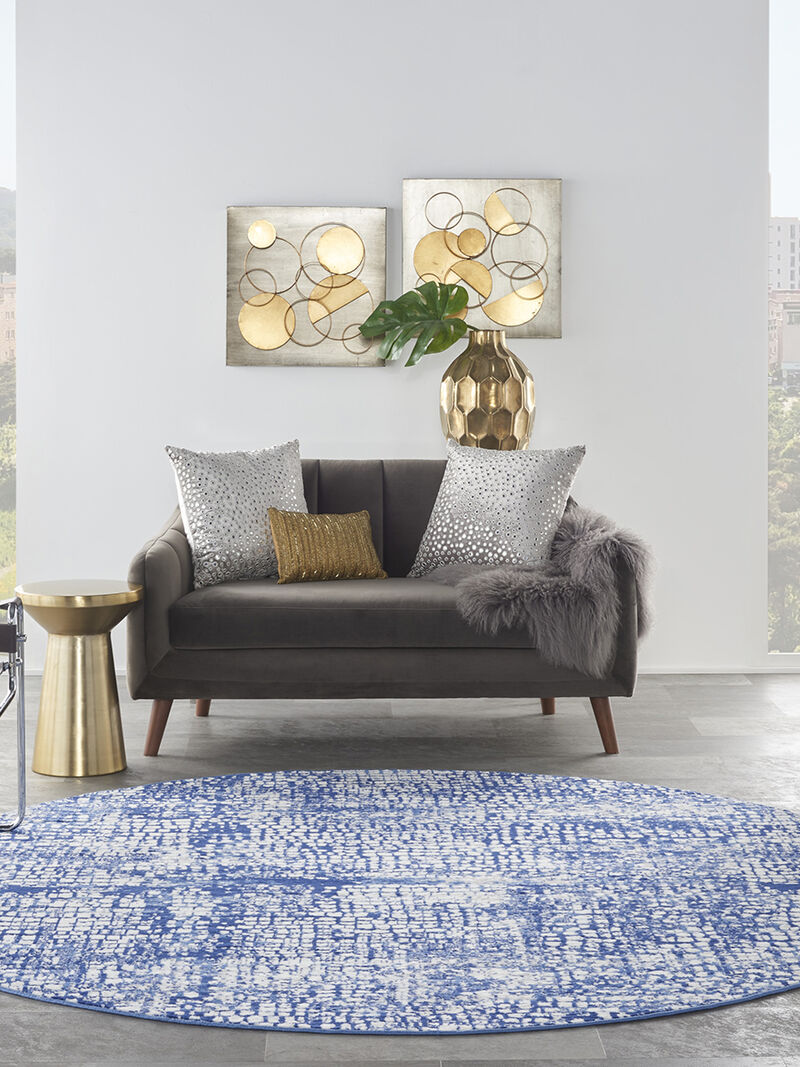 Whimsicle WHS07 Ivory/Navy 8'4" x 11'6" Rug