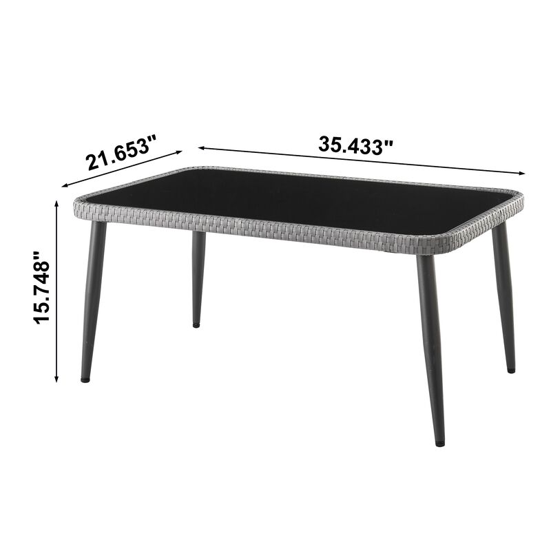 Portofino Gray 4-Piece Patio Set