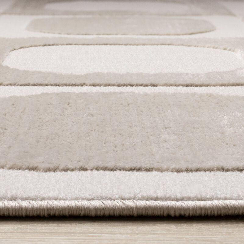 Novelle Home Logan Beige Cream Soft Mid-Century Modern Rug, 5'3 X 7'7 image number 6