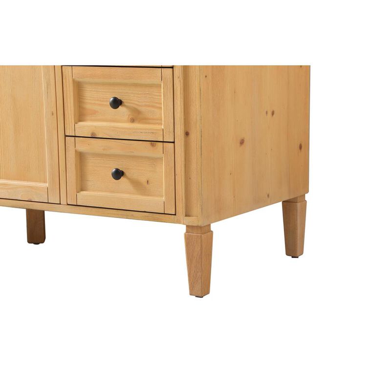 Elegant Kitchen and Bath 60 inch Single bathroom vanity in natural wood