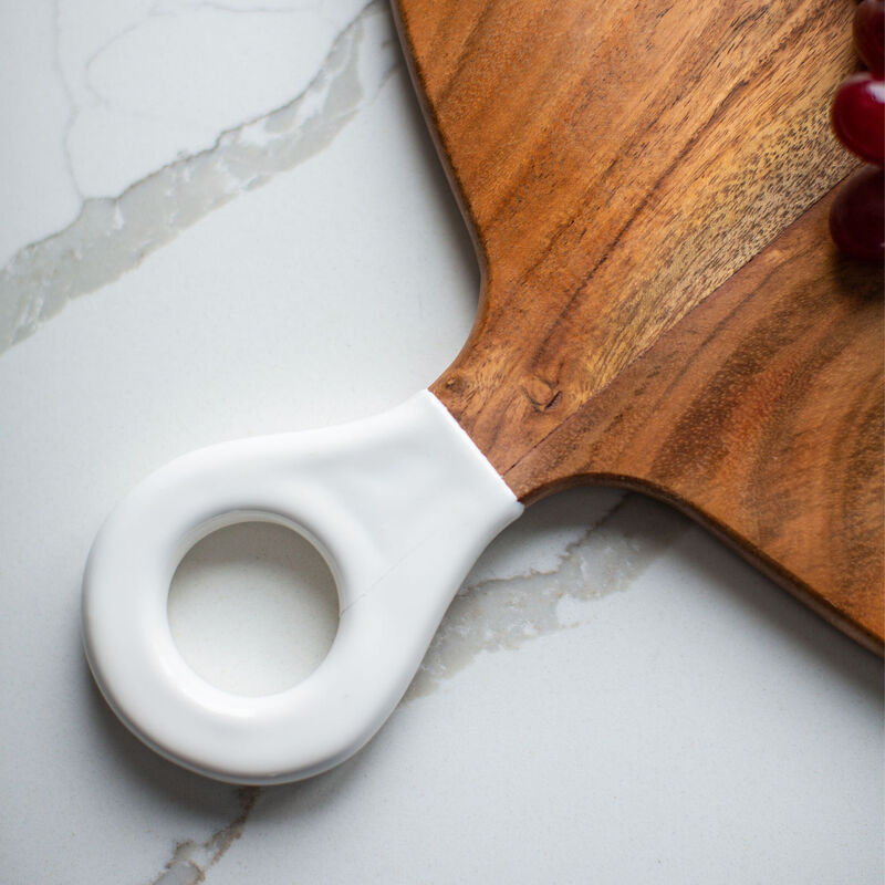 Jeanne Fitz Wood + White Collection Acacia Wood Charcuterie Board - Round image number 4