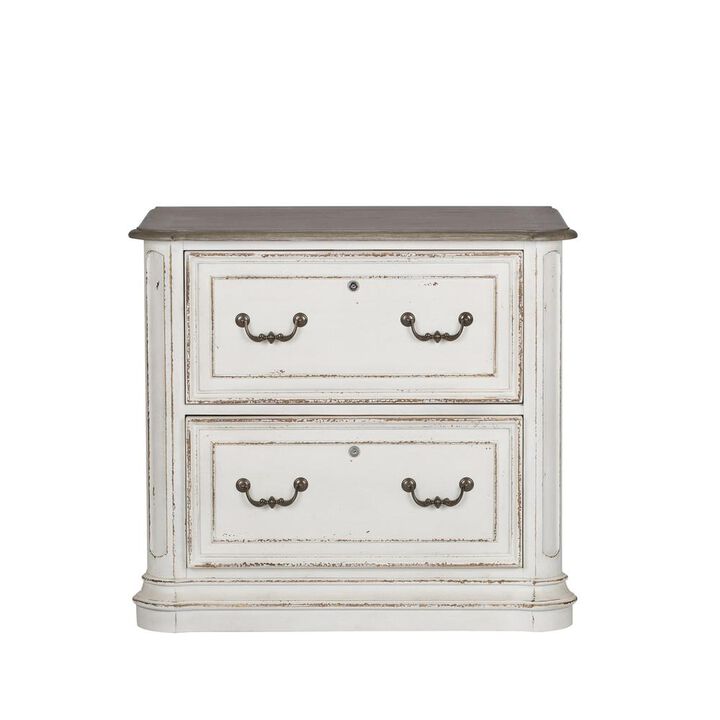 Liberty Furniture Magnolia Manor Jr Executive Media Lateral File in Antique White