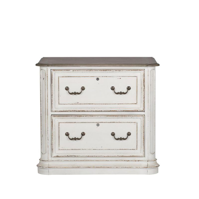 Liberty Furniture Magnolia Manor Jr Executive Media Lateral File in Antique White image number 1
