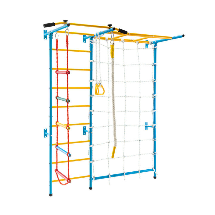 7-in-1 Kids Gym with Swedish Wall Ladder for Indoor Play and Activity