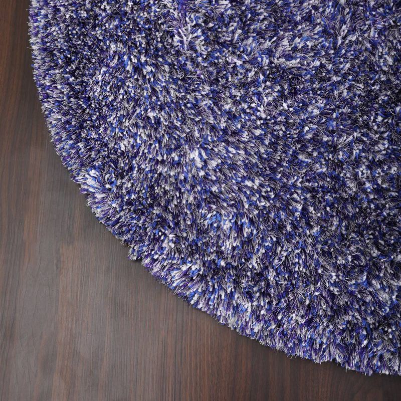 RUGSOTIC CARPETS HAND TUFTED SHAG POLYESTER ECO-FRIENDLY AREA RUGS  - Round, Size, Solid Plain Design, High Pile Thick Handmade Anti Skid Area Rugs for Living Room, Bed Room K00111 image number 4