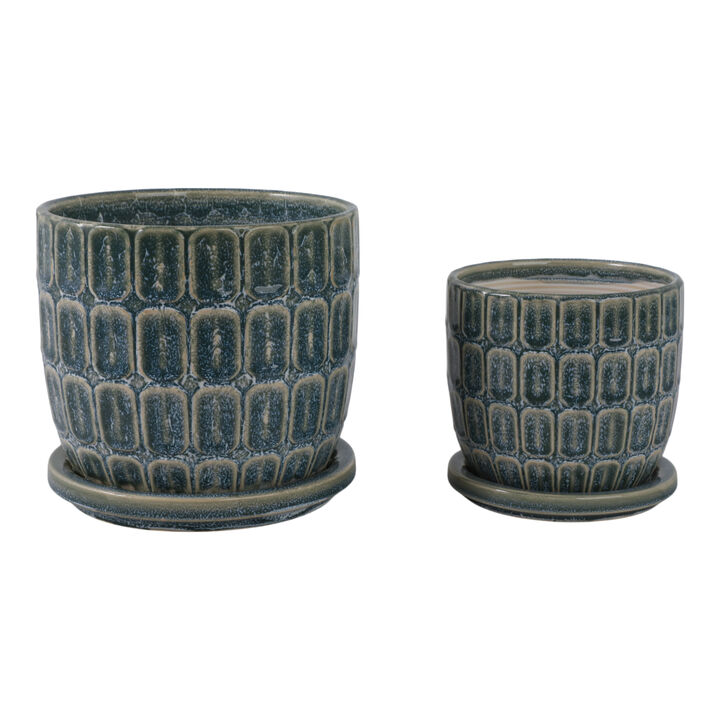 S/2 Squoval Saucer Planters