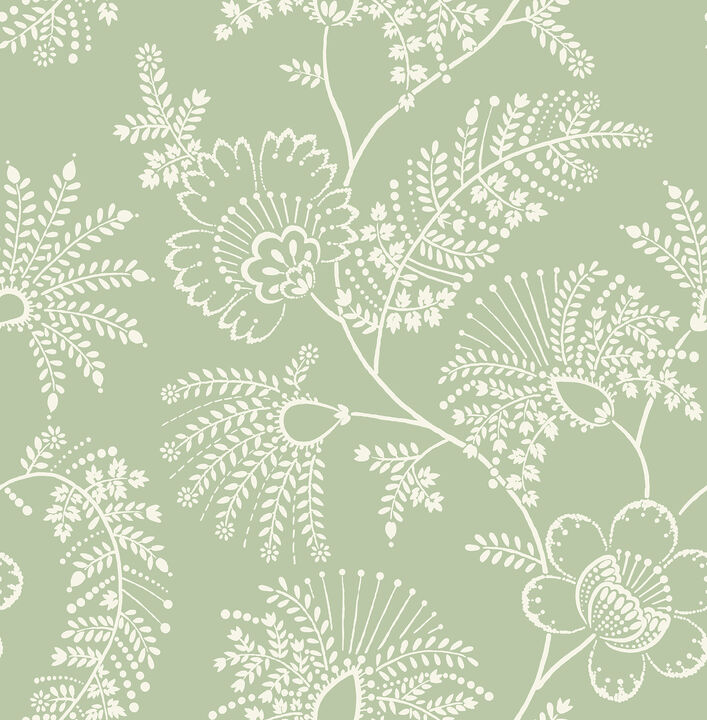 Maeve Sage Jacobean Trail Wallpaper
