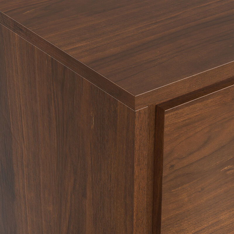 Lowry SOLID WOOD and Metal 39 inch Wide Modern Industrial Medium Storage Cabinet in Walnut Veneer image number 7