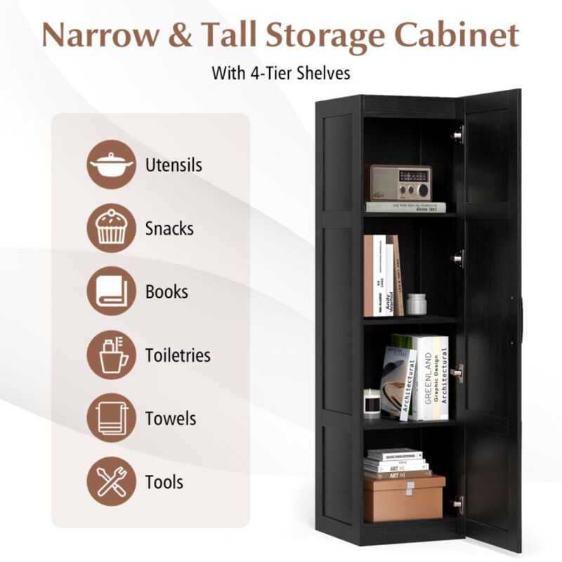 Hivvago Tall Storage Cabinet with 4 Storage Shelves for Bathroom Living Room