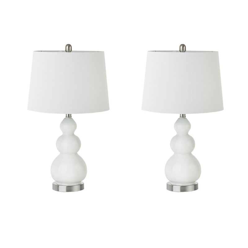 Covey Curved Glass Table Lamp, Set of 2