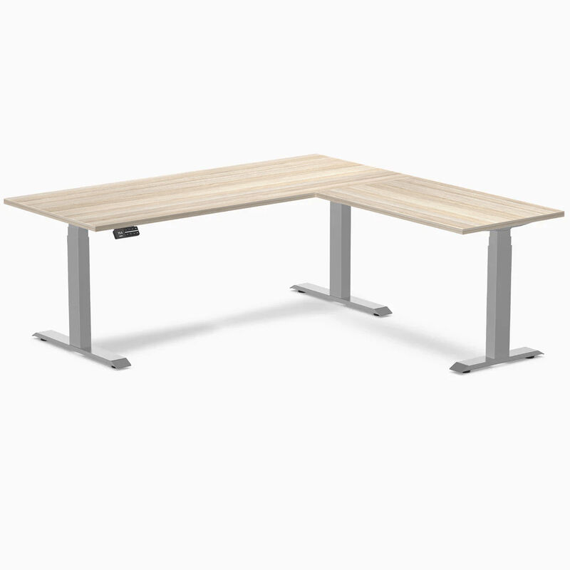 Desky Eco L-Shape Laminate Sit Stand Desk image number 0