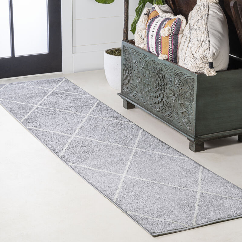 Cole Minimalist Diamond Trellis Area Rug
