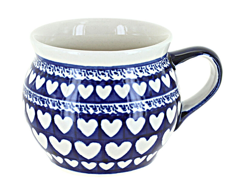 Blue Rose Polish Pottery Xandra Bell Shaped Mug