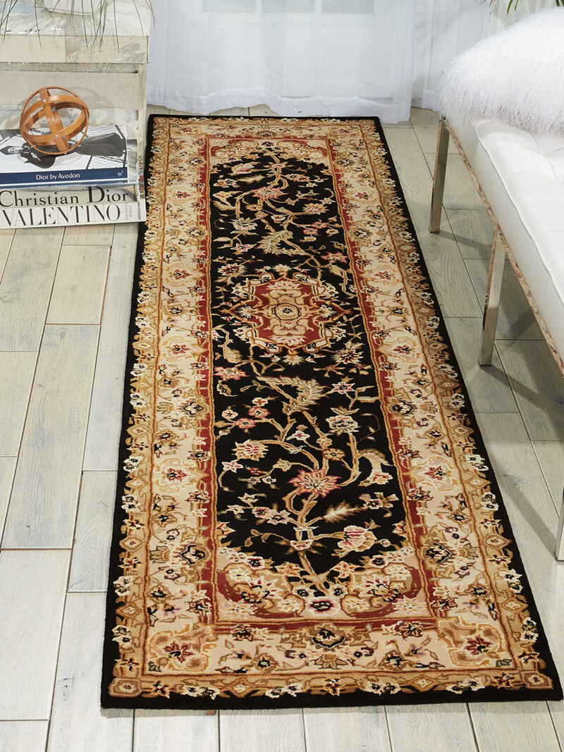 Nourison 2000 2028 Black 2'6" x 12' Rug image number 4