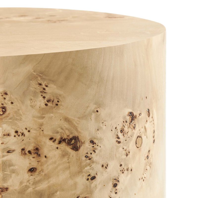 Cosmos 16" Round Burl Wood Side Table image number 6