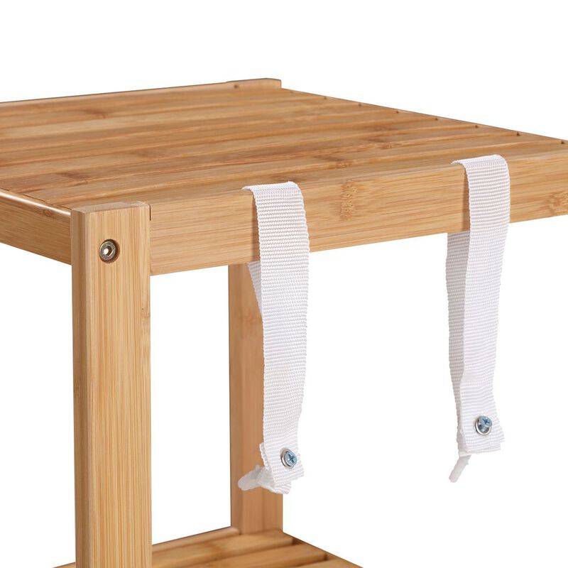 Elegant 4-Tier Wicker Bathroom Shelf for Organized Storage and Display