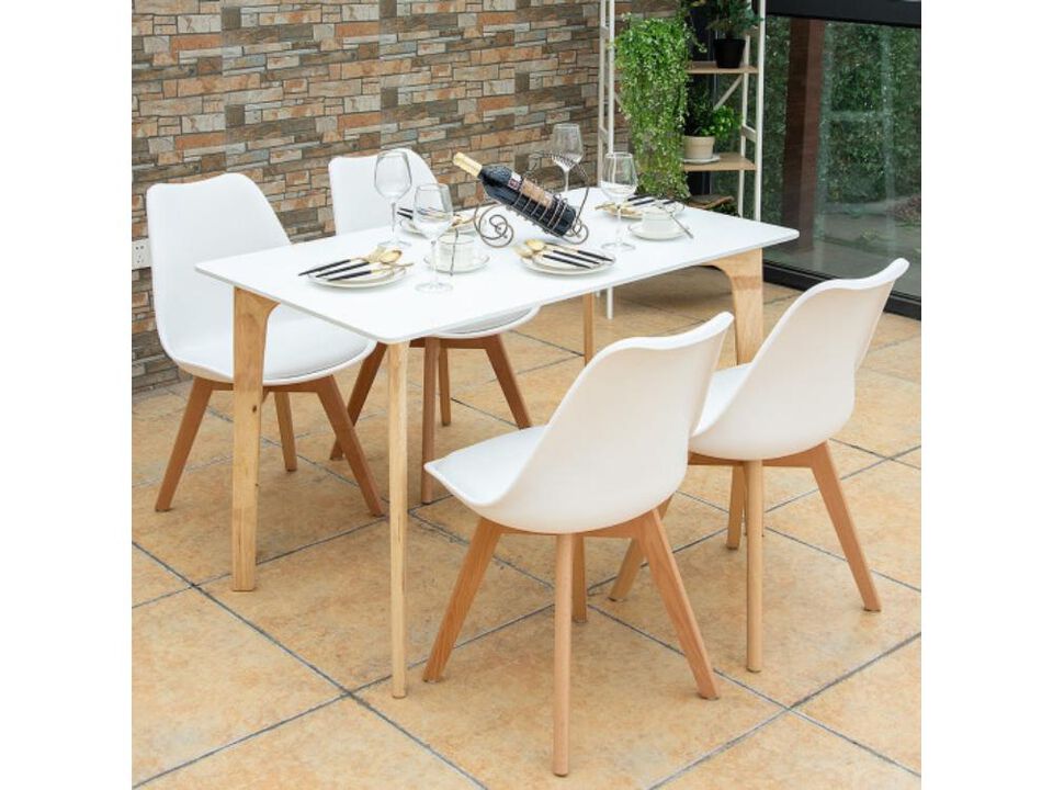 Set of 4 Mid Century Armless Dining Chairs