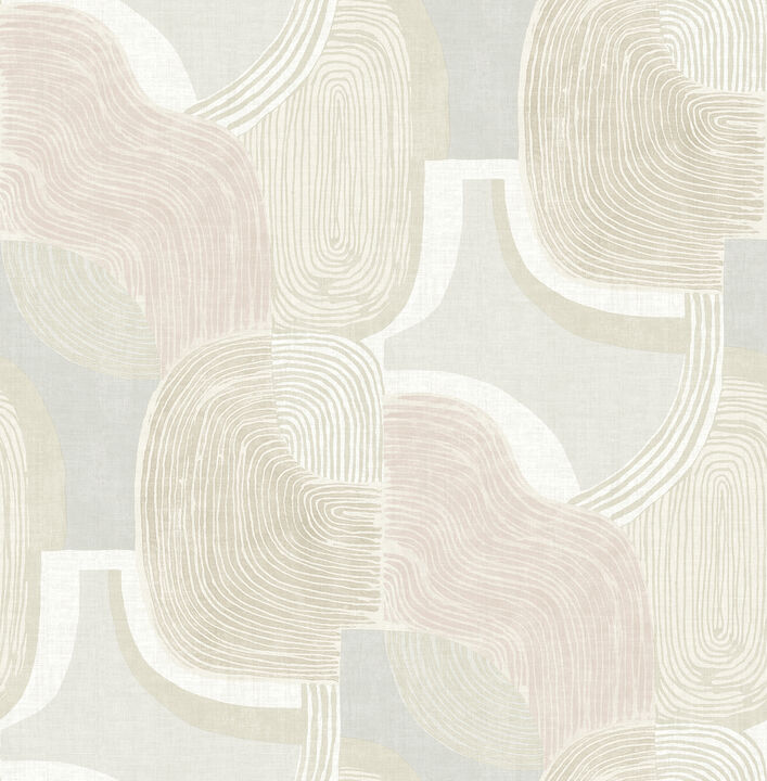 Hollace Mauve Geometric Wallpaper (Set of 2)