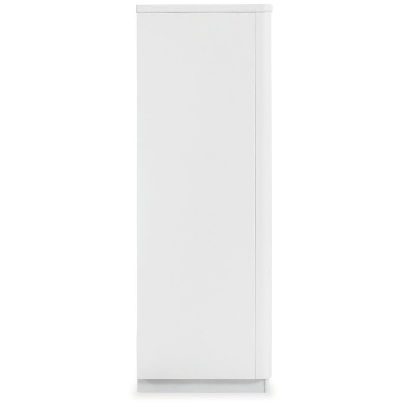 Canaal Tall Dresser Chest, 5 Drawer, White Finish 58 Inch, LED Light