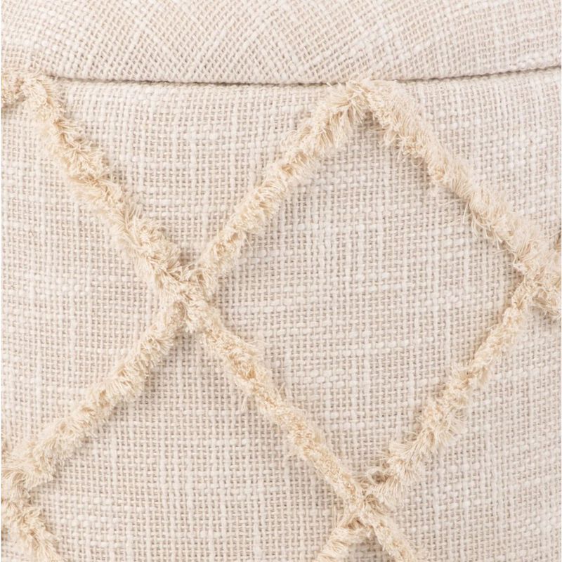 Carolina Chair & Table Handwoven Eros X Solid Fabric Storage Ottoman