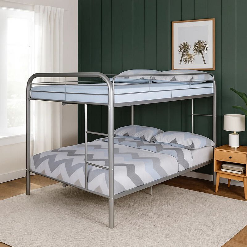 Fegy Bunk Bed with Ladder and Rails, Metal Frame image number 1