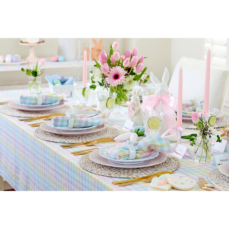 Christmas Linen Tablecloth - Gingham Check, Solino Home