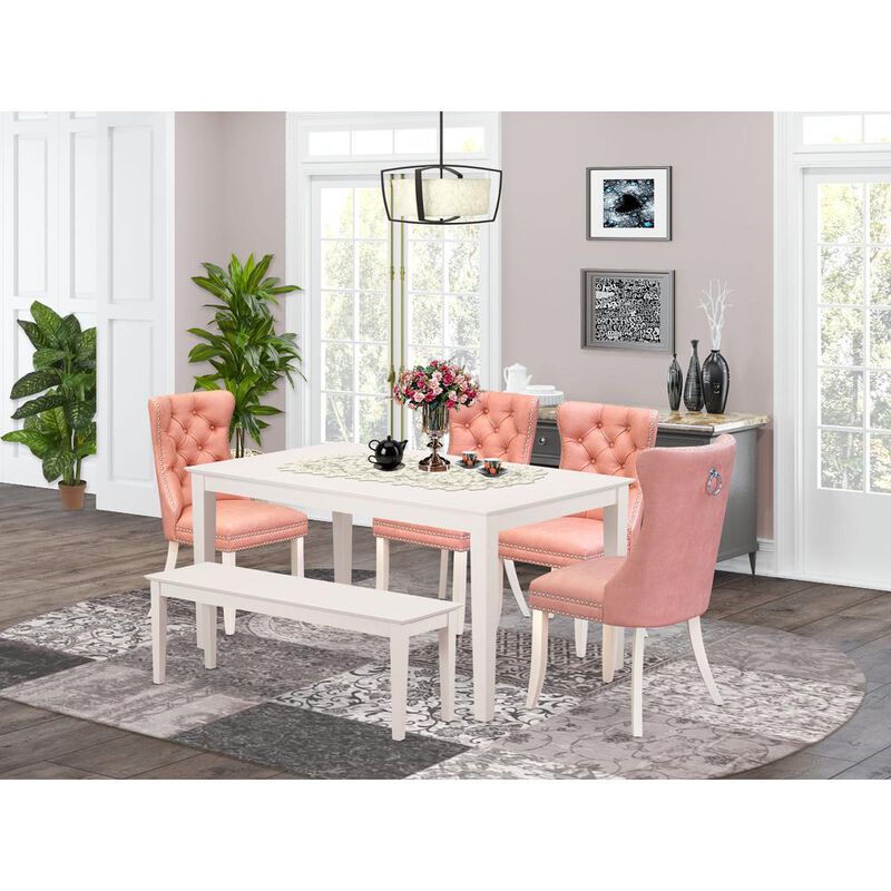 East West Furniture 6 Piece Dining Set