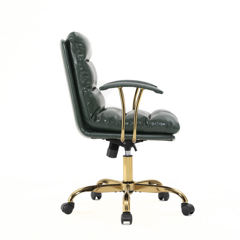 LeisureMod Regina Modern Leather Adjustable Conference Office Chair