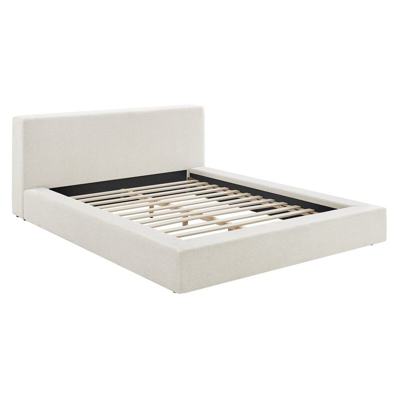 Luma Chenille Upholstered Queen Platform Bed Frame image number 3