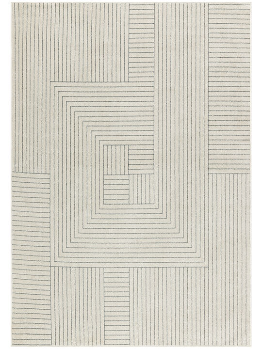 Washable Decor WSD11 Cream/Blue 9' x 12' Rug