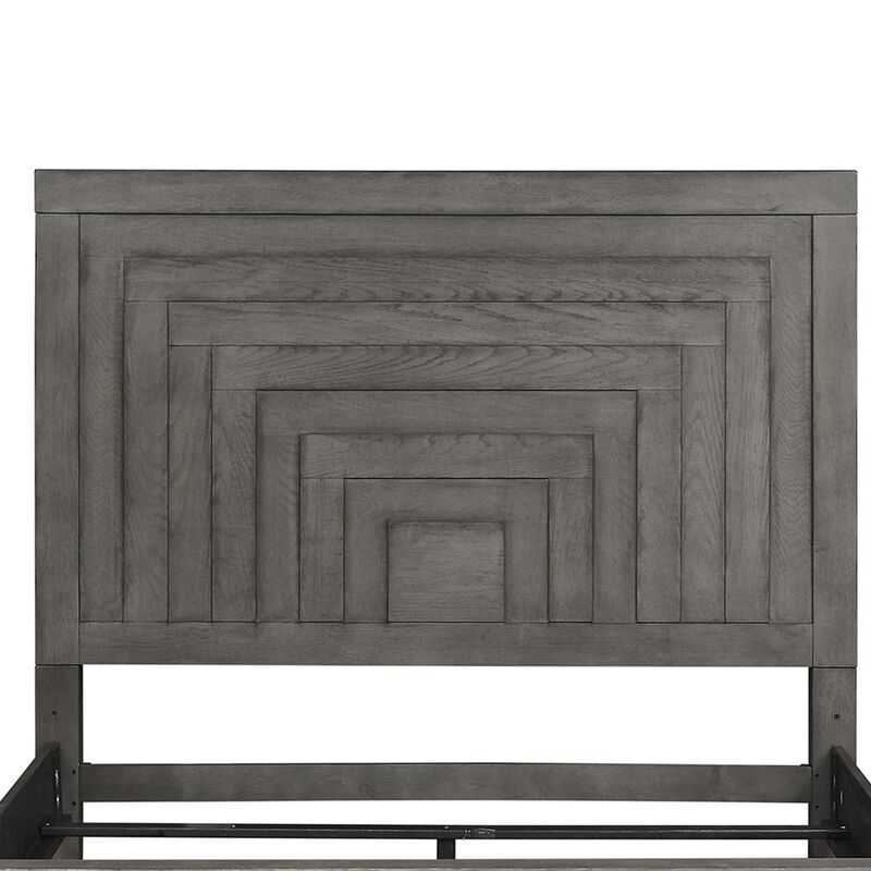 Liberty Furniture Modern Farmhouse King Panel Headboard in Dusty Charcoal w/ Heavy Distressing image number 0