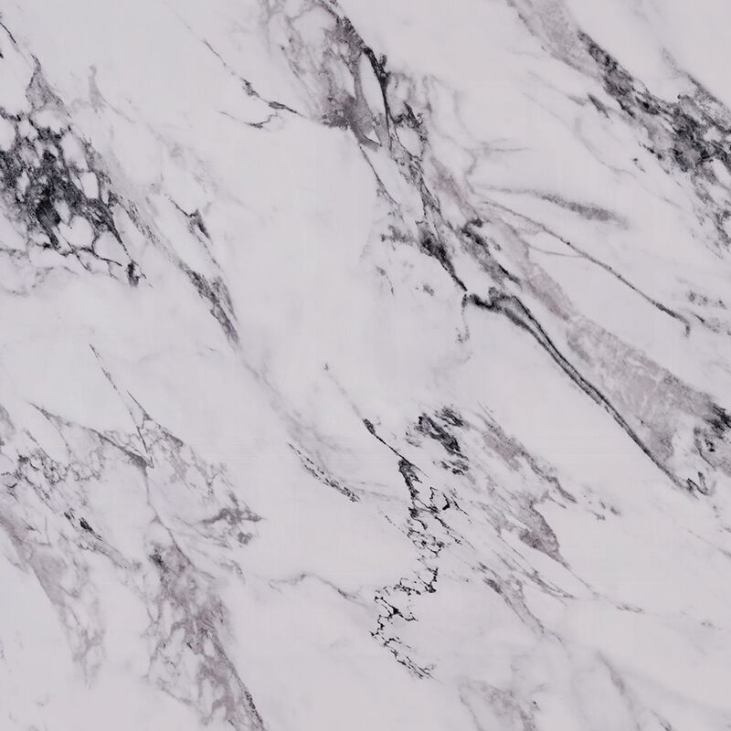 Ritzy Console Table, White Marble Faux Stone, Modern Design, 59 Inch