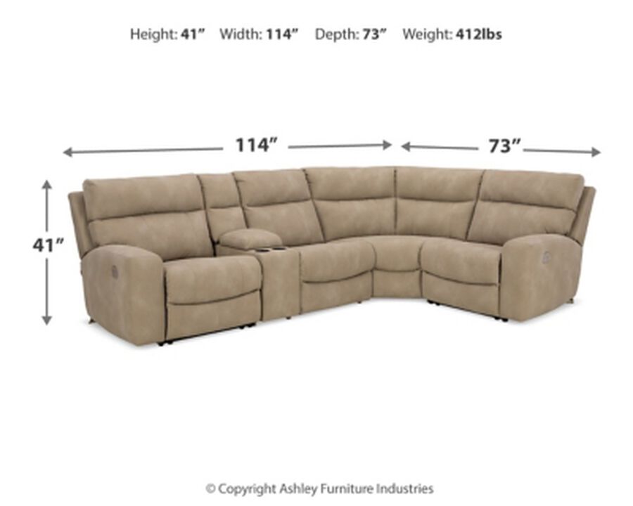 Next-Gen DuraPella 5PC Power Reclining Sectional