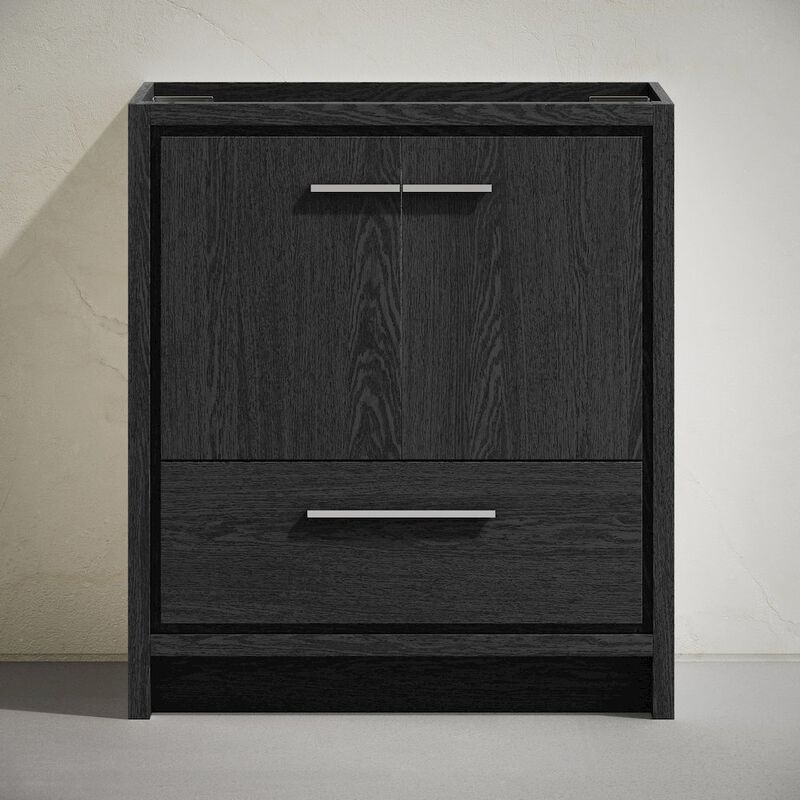 Virage 30" Freestanding Bathroom Vanity in Black Oak without Sink Top image number 4