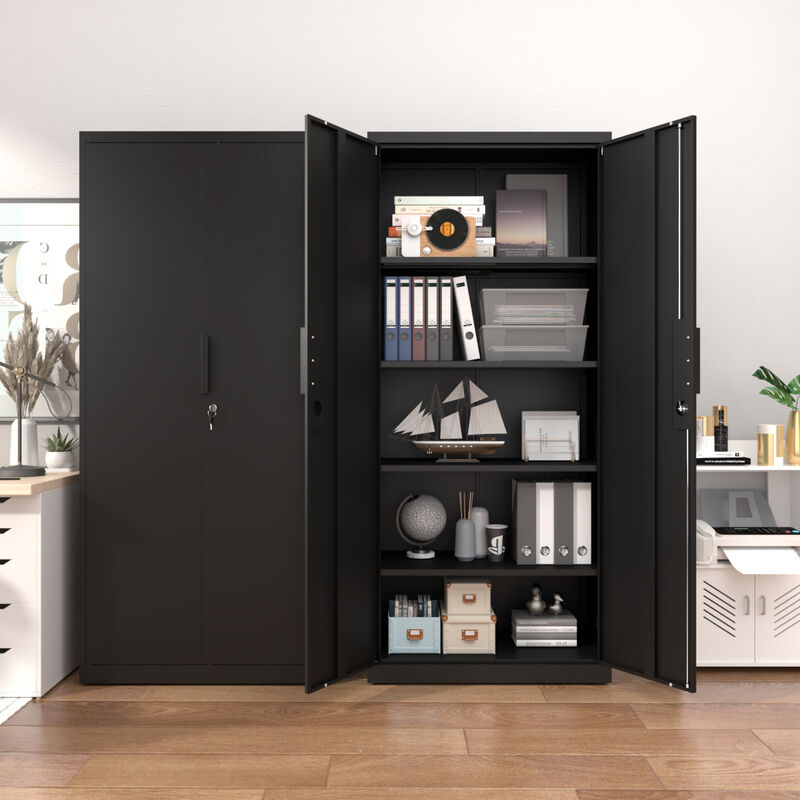 GOODSILO Heavy-Duty Tall File Cabinet with Adjustable Shelves and Central Lock for Professional Document Organization image number 1