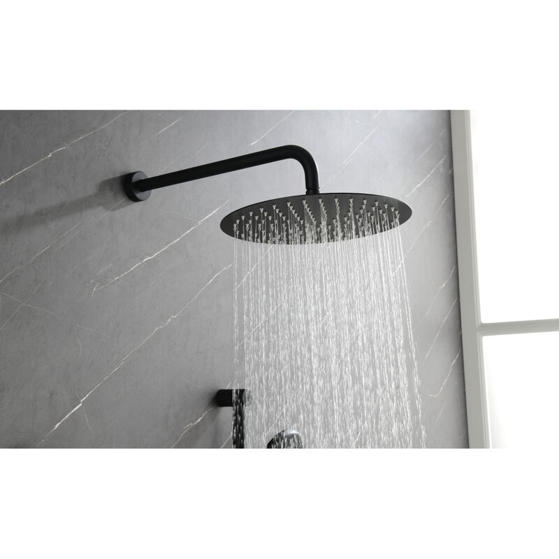 Shower System With Shower Head, Hand Shower, Slide Bar, Body Sprays, Shower Arm, Hose, Valve