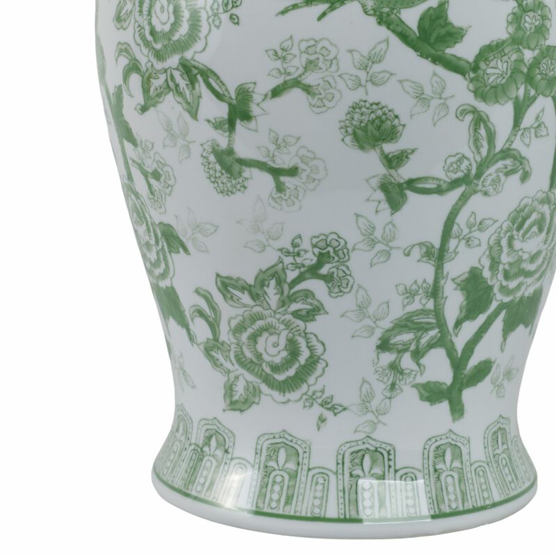 18" Temple Jar Bird/Flower image number 4